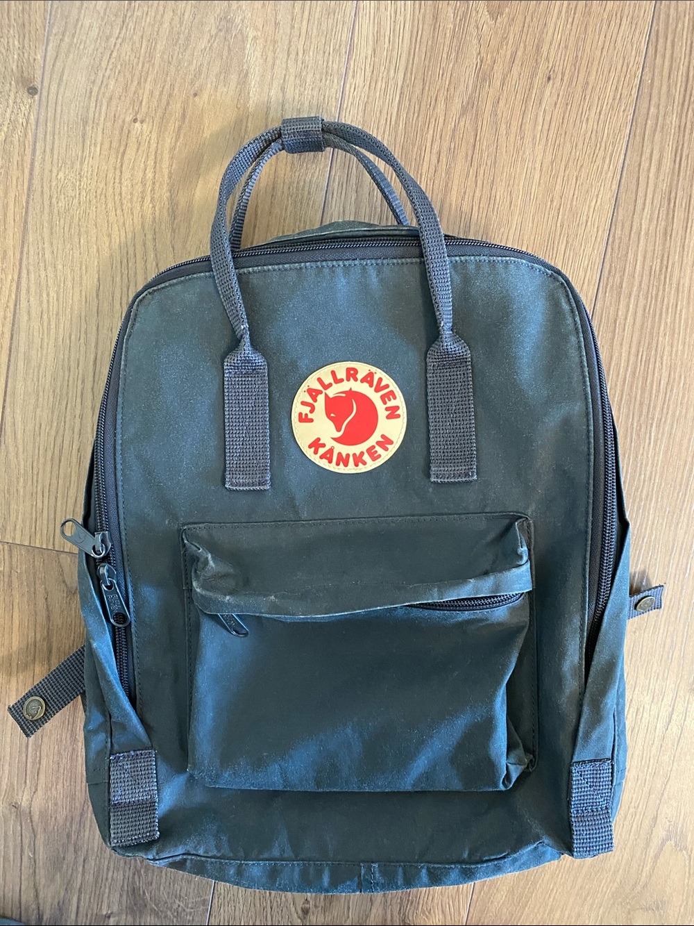 Fjallraven Kanken 16L Backpack in Blue with Red Logo
